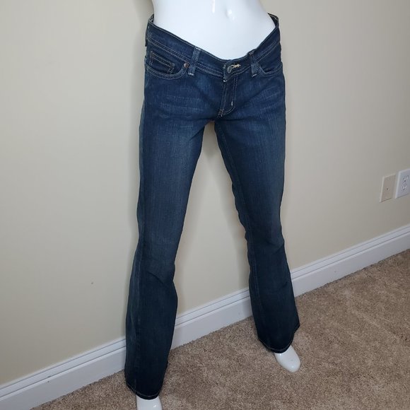 Express Precision Fit Low Rise Boot Cut Jeans SZ 4L - Picture 3 of 9